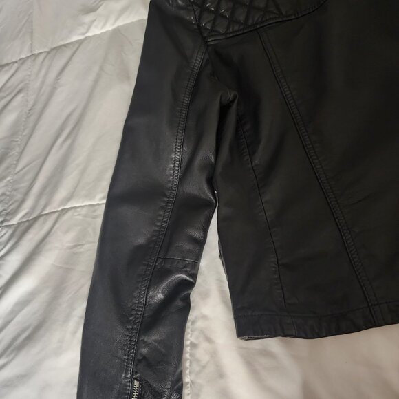 All Saints Catch Leather Biker jacket - Picture 5 of 8